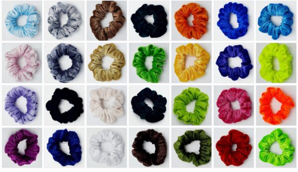 Einfarbige Haargummis , Scrunchies